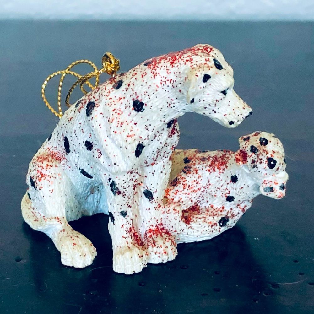 Dalmatian Dog Glittery Holiday Christmas Ornament